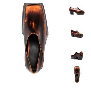 ECKHAUS LATTA Cowboy Clog Brown Leather Size 38, US 7 / US - Brand new